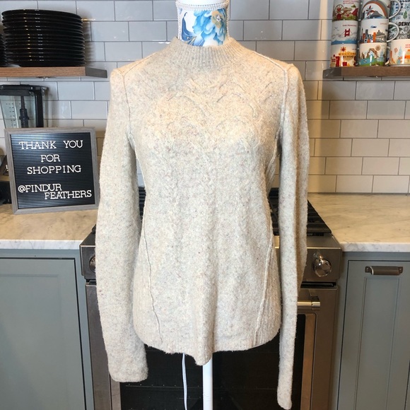 Free People Sweaters - Free People | Cream Mock Neck Sweater